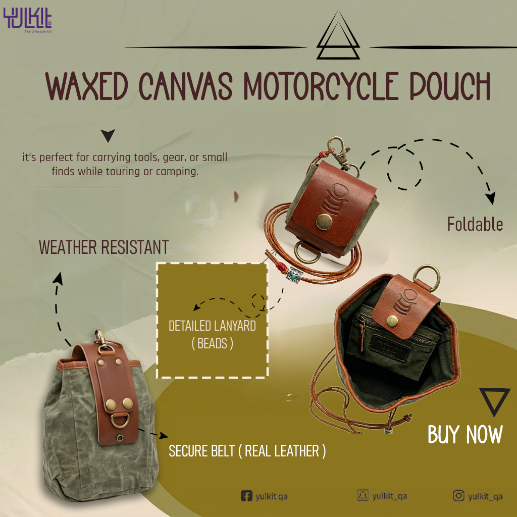 2Wheels Waxed Canvas Belt Bag – Timeless Craftsmanship for Riders & Explorers